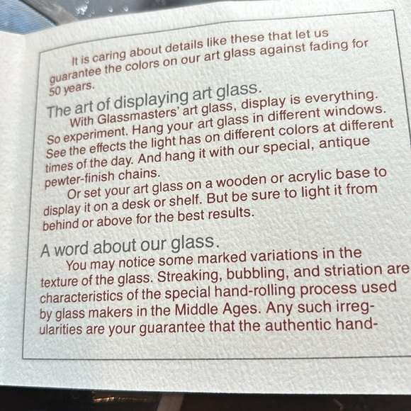 GLASS ART WINDOW STAIN GLASS- LIKE HANGING - Picture 10 of 11